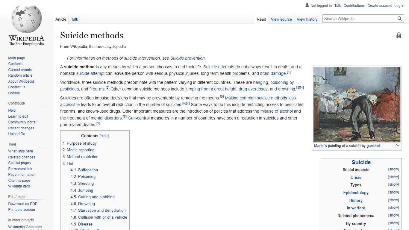 Suicide methods - Wikipedia